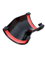 150 Angle Black Round Freeflow